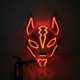 thumbnail image 5 of Máscara de cara completa de zorro de 10 colores luces de neón fiesta de Halloween pantalla Led Cosplay oscuro que brilla intensamente, 5 of 8