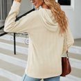 thumbnail image 5 of ShomPort Womens Fall Long Sleeve Tops Casual V-Neck Knit Shirts Loose Solid Color Blouse Tees, 5 of 9