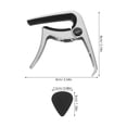 thumbnail image 2 of CTIRCHIU 1 Set Silver Capo for Acoustic Guitar with Pitch Adjustment for Performance by Guitarists, 2 of 8