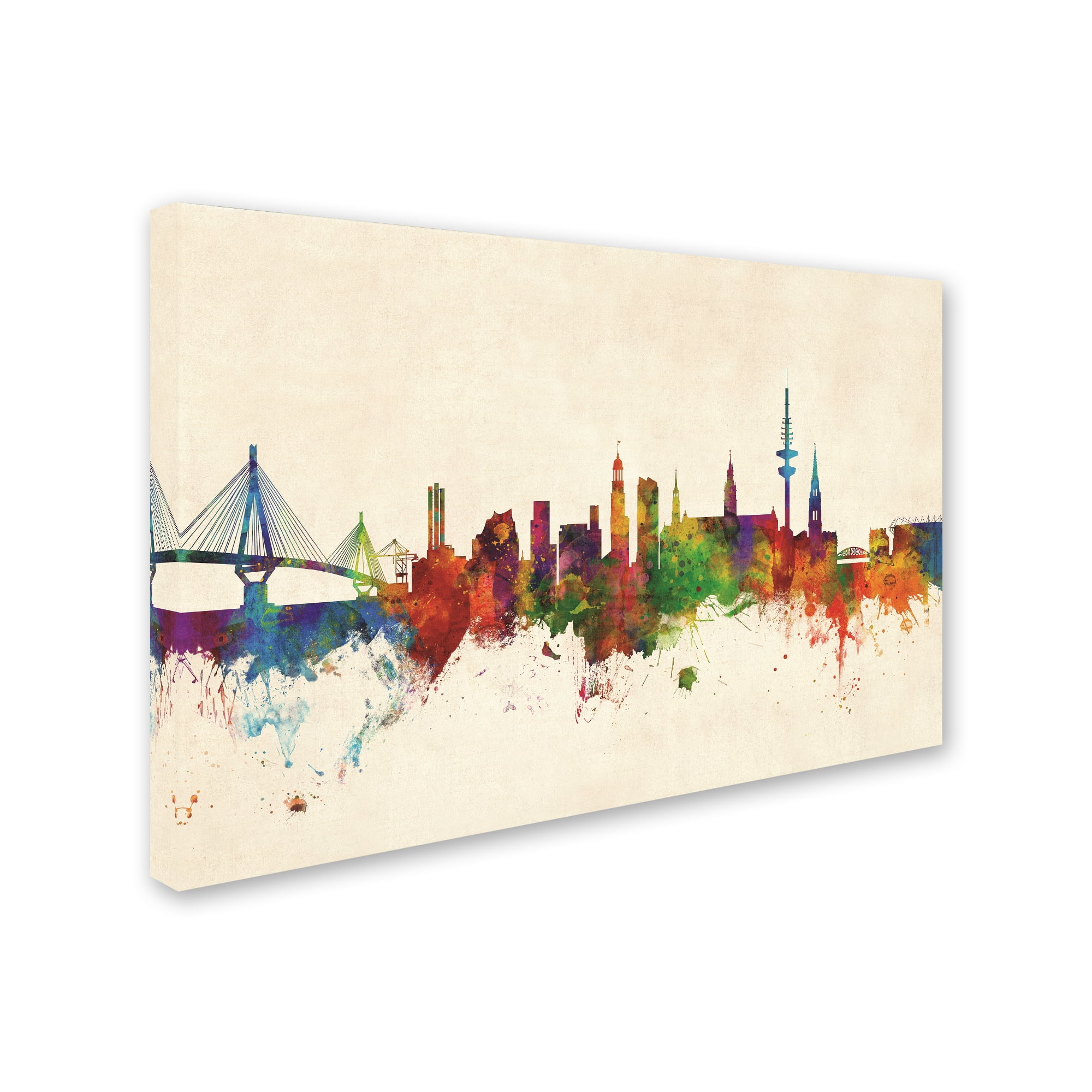 Trademark Fine Art 'Hamburg Germany Skyline' Canvas Art by Michael Tompsett