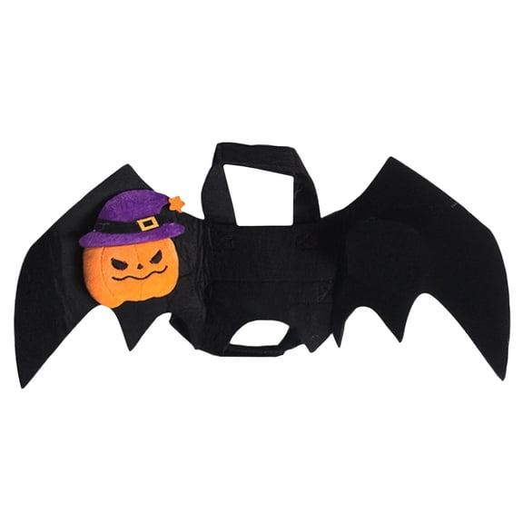 Fun Festive Halloween Pet Costume, Cute Bat Wings Outfit for Dogs & Cats, Size S, Style A