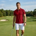 thumbnail image 6 of Men's Polo Shirts Buttons Casual Work T Shirts Quick Dry Short Sleeve Golf Shirt Outdoor Performance, S, 6 of 8