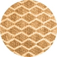 thumbnail image 1 of Ahgly Company Indoor Round Abstract Orange Contemporary Area Rugs, 5' Round, 1 of 1