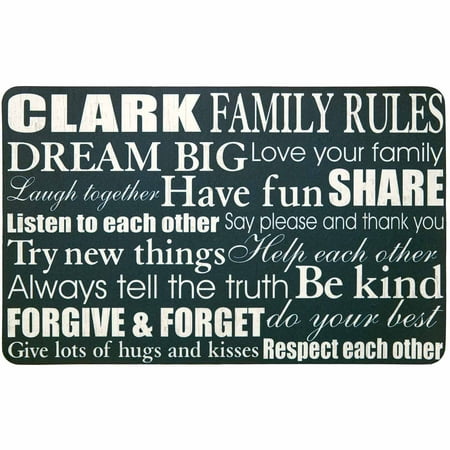 Personalized Family Rules Doormat, 17" x 27"