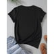 thumbnail image 4 of Women'S Casual Love Like Jesus Heart Print Short Sleeve T-Shirt, Round Neck, Knit Fabric, Stretchy, All Seasons Tee For Adult, Men, Women, Teen, Teenager, Adolescent, Youth, 4 of 8