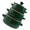 thumbnail image 5 of 3Pcs Kitchen Enamel Stockpot With Lid Retro Stew Bean Cooking Pot Vintage Soup Pot With Handles For Induction Cookers Gas Stove Green, 5 of 5
