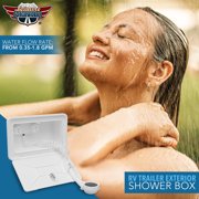 Leisure Coachworks LCW-SHWR-LKW, White Shower Box Kit, for RV Camper