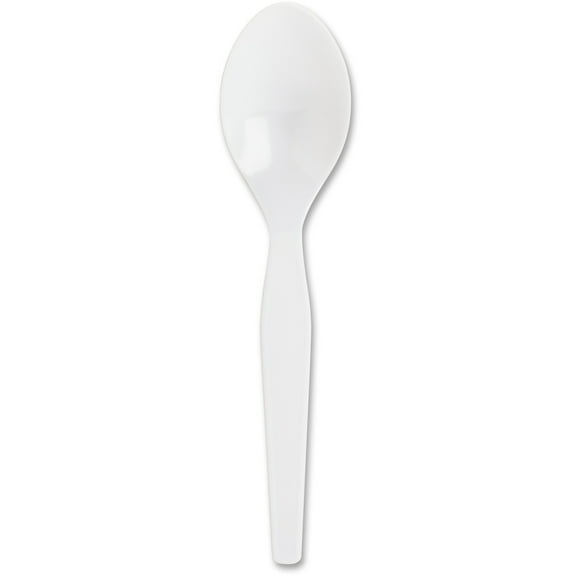Genuine Joe Heavyweight Disposable Spoons - 1 Piece(s) - 1000/Carton - 1 x Spoon - Disposable - White