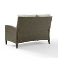 thumbnail image 4 of Crosley Rockport Outdoor Wicker High Back Loveseat in Beige, 4 of 8