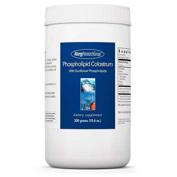 Allergy Research Group Phospholipid Colostrum Supplement - Colostrum Powder, Bovine Colostrum for Humans, Colostrum for Adults, Sunflower Phospholipids - 1 Container (60 Day Supply)