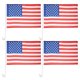 thumbnail image 1 of 4pcs Car Flags For Windows American Flag For Car Window Flags For Vehicles Car Flag Window Clip Decorative National Flag, 1 of 4