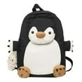thumbnail image 1 of Adorable Penguin Themed Soft Girl Backpack With Detachable Charm For School Sports Travel, 1 of 8