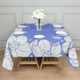 thumbnail image 2 of Floral Square Tablecloth 42x42in(107x107cm) – Waterproof Polyester Printed Table Cover, Wrinkle Resistant & Washable for Kitchen Dining Picnic Party Decor, Thanksgiving,Christmas, Spring,Flower, 2 of 6