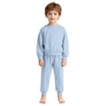 thumbnail image 2 of UACY Toddler Boys or Girls Sweatshirts Fall Winter Outfits Long Sleeve Plain Crewneck Sweatshirt and Jogger Pants Set, 2 of 4