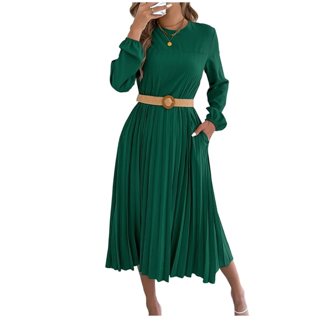 Vestido de Novia de Manga Larga Vestido Largo con Cuello en V, Ropa de Noche Elegante de Poliéster para Luna de Miel, Aniversario Y Noches Especiales