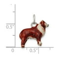 thumbnail image 2 of Sterling Silver Enameled Small Collie Charm - 3.8 Grams - Measures 13x13mm Wide, 2 of 2