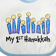 thumbnail image 4 of Inktastic My First Hanukkah with Lit Candles Boys or Girls Baby Bib, 4 of 4