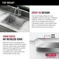 thumbnail image 6 of Delta 95A932-25S-SS Lorelai 25” Workstation Kitchen Sink Top Mount Drop-In 16 Gauge, 6 of 7