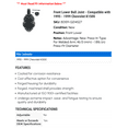 thumbnail image 2 of Front Lower Ball Joint - Compatible with 1995 - 1999 Chevy K1500 1996 1997 1998, 2 of 2
