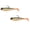 A, variant on 2 Pcs Soft Swimbait Lures Pre-Rigged Paddle Tail Fishing Baits Realistic Vibration Slow Sinking Action for Bass Trout Crappie Walleye Saltwater Freshwater River Lake Fishing, 3.54"