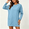 thumbnail image 5 of Long Sleeve Dress for Women Casual Sweatshirt Dress with Pockets - Loose Fit for Fall Winter, Multiple Colors, 5 of 9