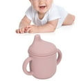 thumbnail image 4 of Silicone Spill Free Cup, Silicone Training Cup Dishwasher Safe Spout Lid BPA Free Temperature Resistant With Handles For Babies For Home ANGGREK Rosa, 4 of 8