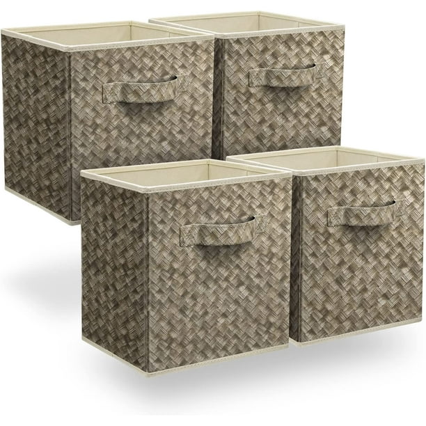 Sorbus Collapsible Fabric Storage Bin 4 Piece Set with Handles