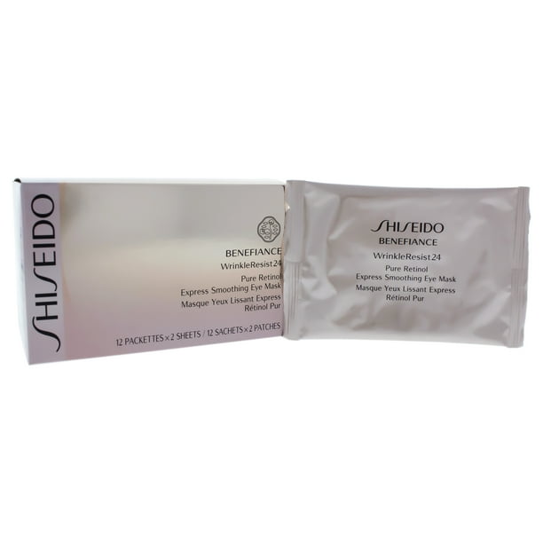 Mascara para los ojos Shiseido Shiseido Benefiance WrinkleResist24 Pure Retinol Express Smoothing Eye Mask Unisex 12Pc Sheets