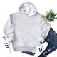 thumbnail image 3 of Gibobby Sudadera de mujer, 2023 Sudaderas con capucha y cuello redondo para mujer, diseño de suéter suelto de manga larga(Gris,M), 3 of 4