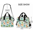 thumbnail image 3 of Wild Jungle Animals Lion Giraffe Elephant Lunch Bag for Boys Girls,Reusable Lunch Bags Lunch Box Container with Detachable Shoulder Strap,Insulated Lu, 3 of 4