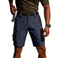 thumbnail image 2 of Migroa Men's Hiking Cargo Shorts with Zipper Pockets Lightweight Outdoor Work Camping Sport Golf Casual Travel Fishing Multipocket Blue L, 2 of 8