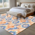 thumbnail image 4 of 8'x10' Area Rugs, Orange Blue Indoor Outdoor Area Rug for Living Room Bedroom, Modern Tie Dyeing Contemporary Abstract Art Washable Bathroom Rugs Kitchen Floor Carpet Mats Home Decor Aesthetic, 4 of 8