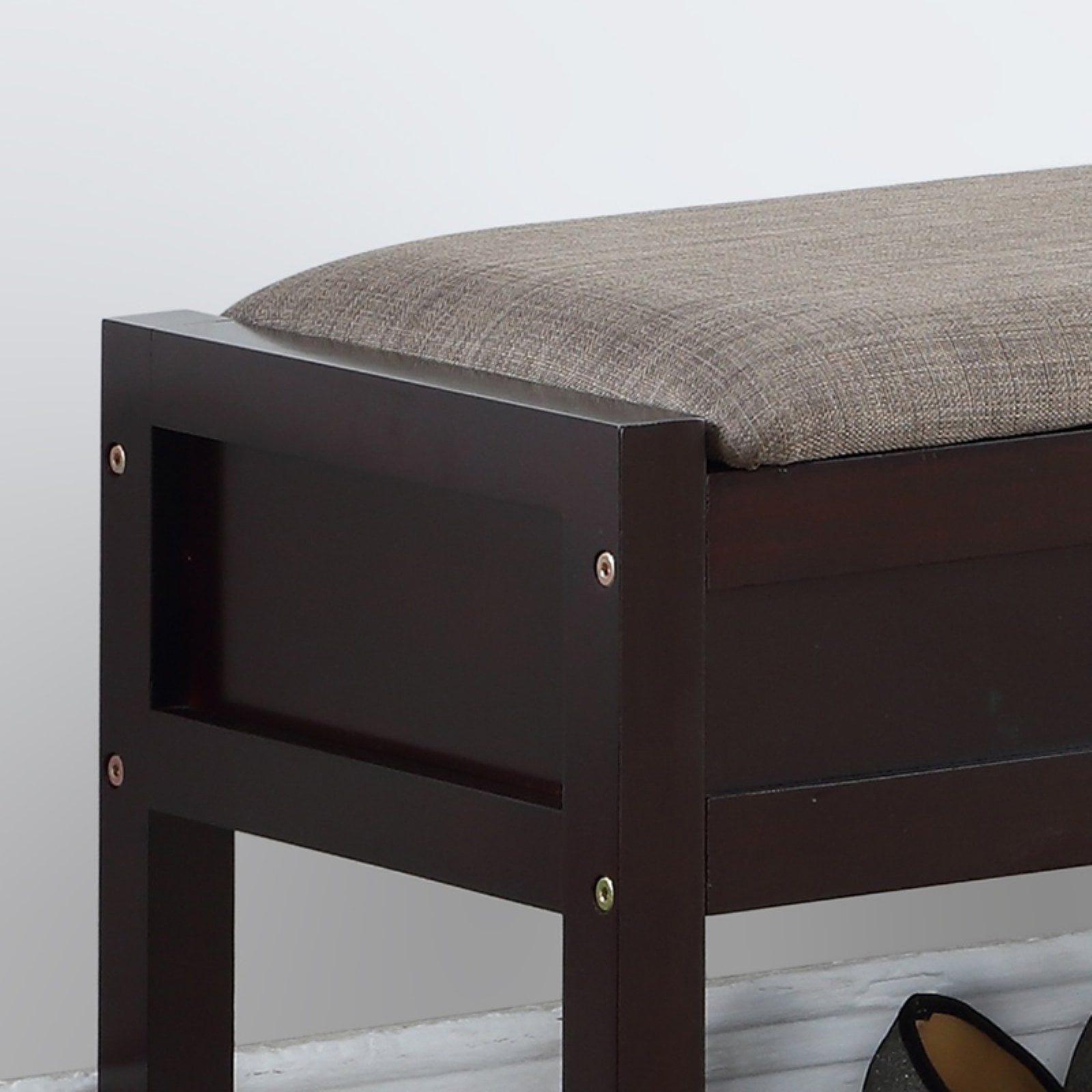 Roundhill furniture roundhill shoe bench best sale