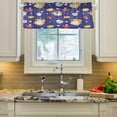 thumbnail image 3 of Watercolor Gnome Halloween Curtain Valance for Kitchen Windows/Bathroom/Living Room/Bedroom Blackout, Rod Pocket Valance Small Window Treatment Decor, 54" W x 18" L, 3 of 6