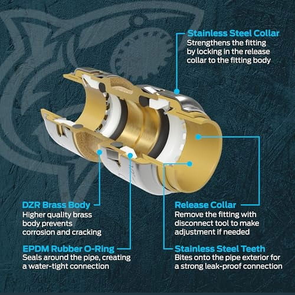 Sharkbite Max 3/4 in. Push-to-Connect x 3/4 in. FIP x 18 in. Water Heater Connector in Braided Stainless Steel - UR3088FX18