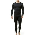 thumbnail image 4 of Men's Winter Microfiber Thermal Fleece Lined Ultra Soft Long Johns Underwear 2 Pcs Set Black, 4 of 4