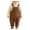 Brown, variant on Ruyang Kids Toddlers Overalls Solid Adjustable Strap Loose Fit Jumpsuits Boys Girls Trendy Cotton Casual Rompers All-Season