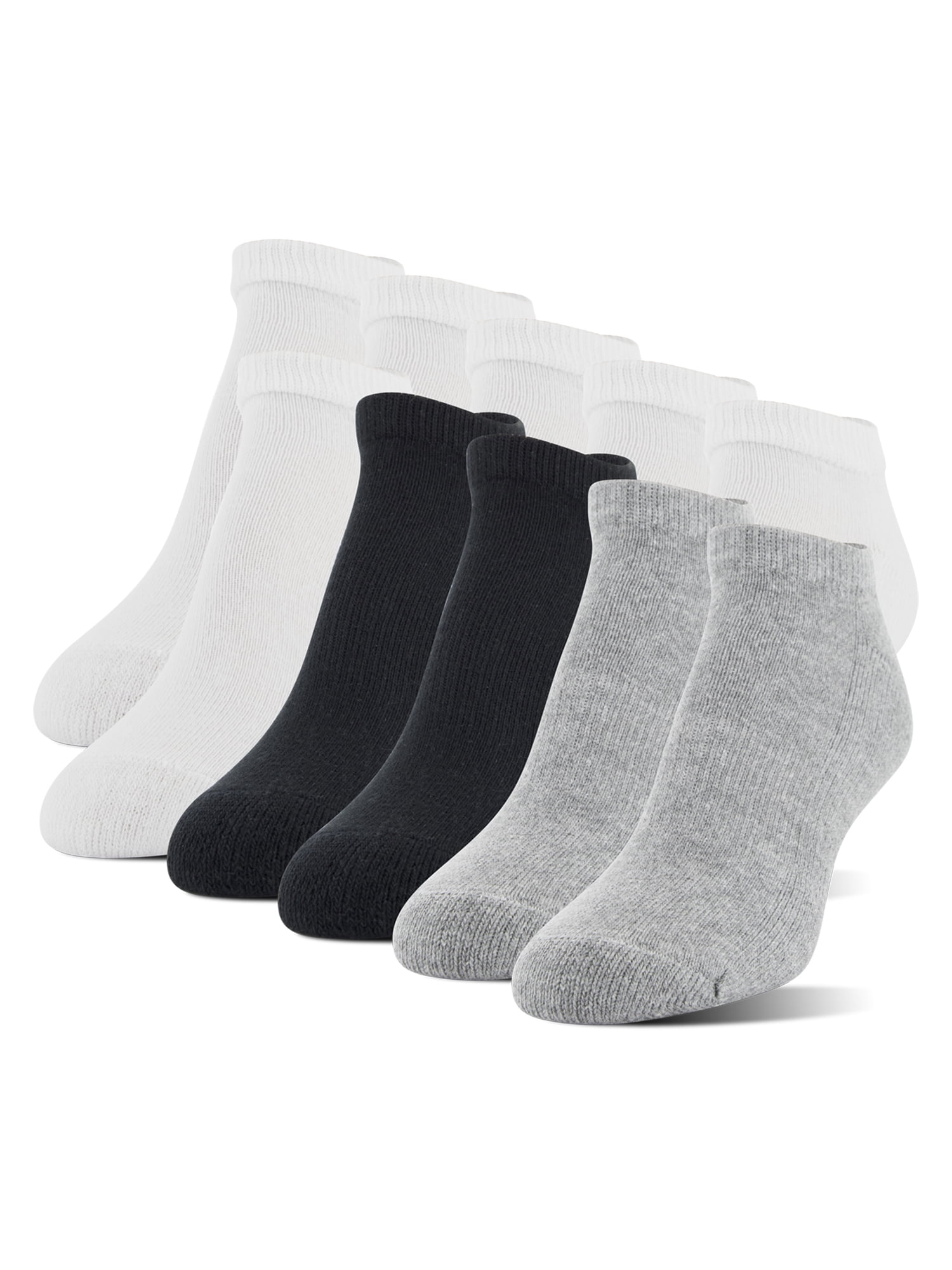 Athletic Works Women's Half Cushion No Show Socks, 10 Pairs