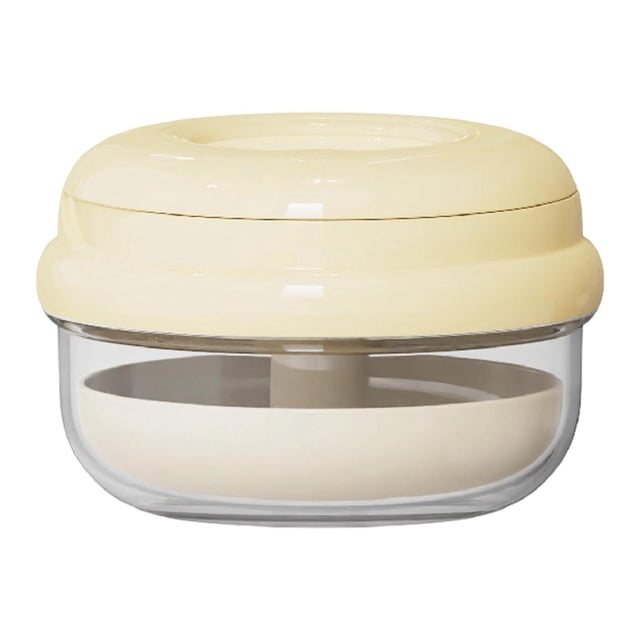 HILABEE Boîte de Bain pour Prothèses Dentaires Étanche avec Panier de Rétention Beige