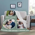thumbnail image 4 of Custom Blanket with Photos Text，Customized Blanket Image Throw, Personalized Photo Blankets for Men Women Wife Husband Son Daughter Friend Birthday Christmas Day Wedding Memorial Gift Blankets, 4 of 5
