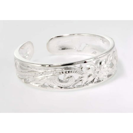 Hawaiian Jewelry - R.H. Jewelry Sterling Silver Hawaii Toe Ring Flower Toering