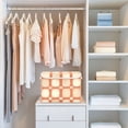 thumbnail image 4 of Yayeee Collapsible Storage Bin with Lid Fabric Closet Decorative Basket with Handles, Beige Geometric, 4 of 7