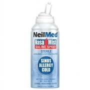 NeilMed Nasamist Nasal Saline Spray, Isotonic, 75 ml, Drug-Free Nasal Care for Daily Use
