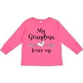 thumbnail image 3 of Inktastic My Grandma Loves Me Heart Grandchild Boys or Girls Long Sleeve Toddler T-Shirt, 3 of 5