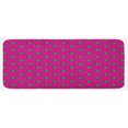 thumbnail image 1 of Ethnic Kitchen Mat, Windmill Inspired Flowers Made with Leaves Cicles and Polka Dots Art, Plush Decorative Kitchen Mat with Non Slip Backing, 47" X 19", Hot Pink Green and Blue, by Ambesonne, 1 of 1