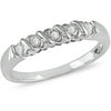 1/4 Carat T.W. Diamond Criss-Cross Anniversary Ring in 10kt White Gold