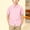 Pink, variant on NORO ARK Kids' College-Style Short-Sleeve Button Down Shirt (1-17 Years) Versatile Solid Color Top 100% Cotton for School And Casual Wear Green Size 5-6Years