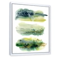 thumbnail image 3 of Designart 'Golden Green Abstract Clouds I' Modern Framed Canvas Wall Art Print, 3 of 5