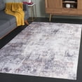 thumbnail image 3 of SAFAVIEH Santa Monica Jovka Abstract Polyester Area Rug, Beige/Charcoal, 6' x 6' Square, 3 of 13