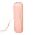 thumbnail image 1 of Portable Toothbrush Container Case, Multifunctional Travel Toothbrush Cup  for School Pink,Green, 1 of 8